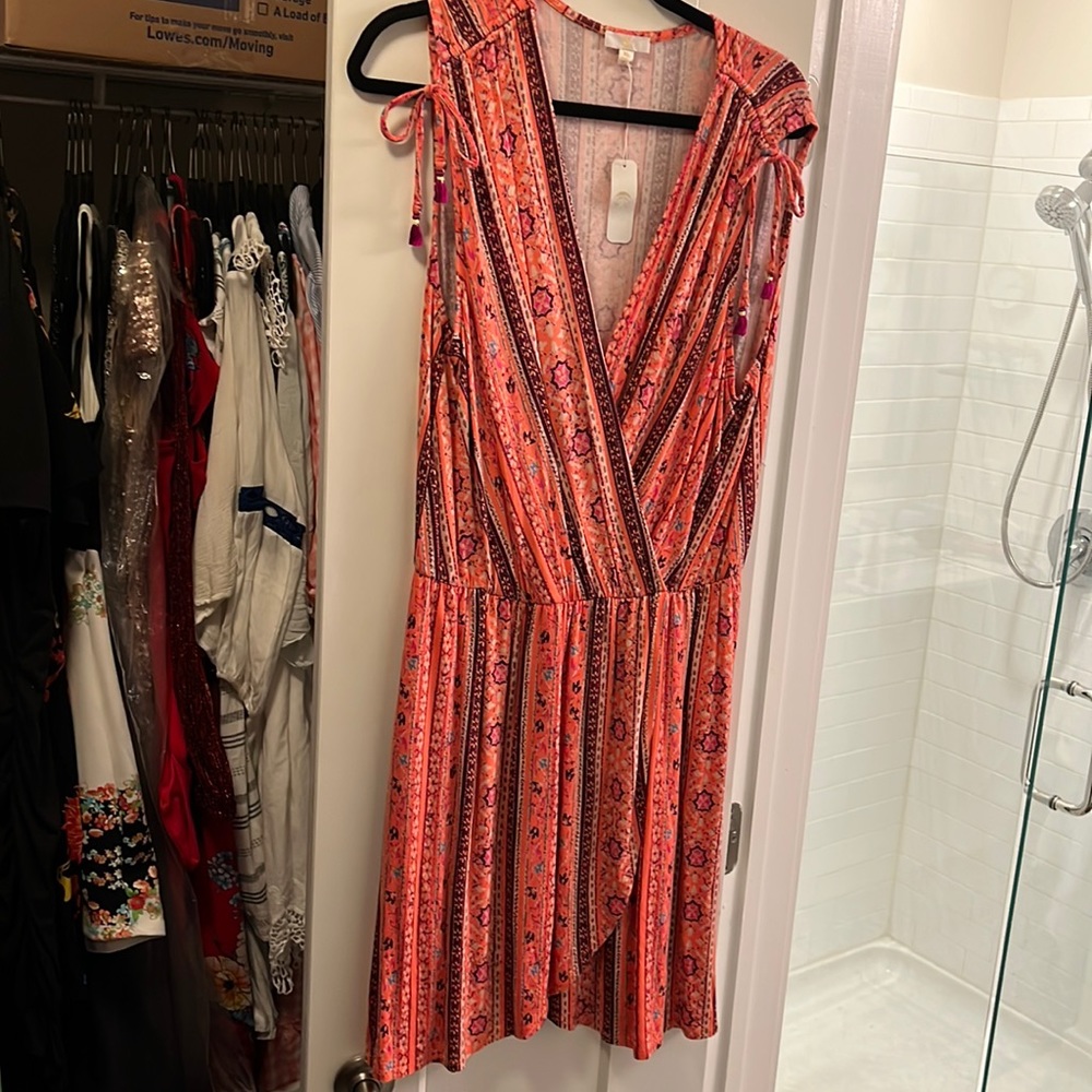 NWT Charming Charlie boho print dress swim coverup